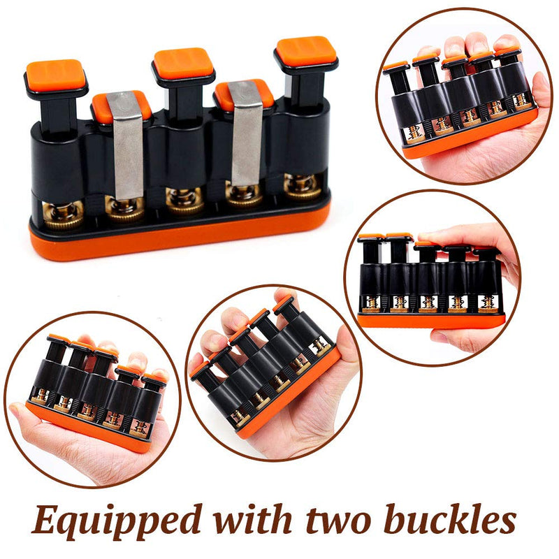 [Australia] - DILIMI Finger Strengthener,Guitar Beginner Exercier,Finger Trainer,Hand Grip Strength Trainer for Athletes,Musicians & Physical Therapy Orange 