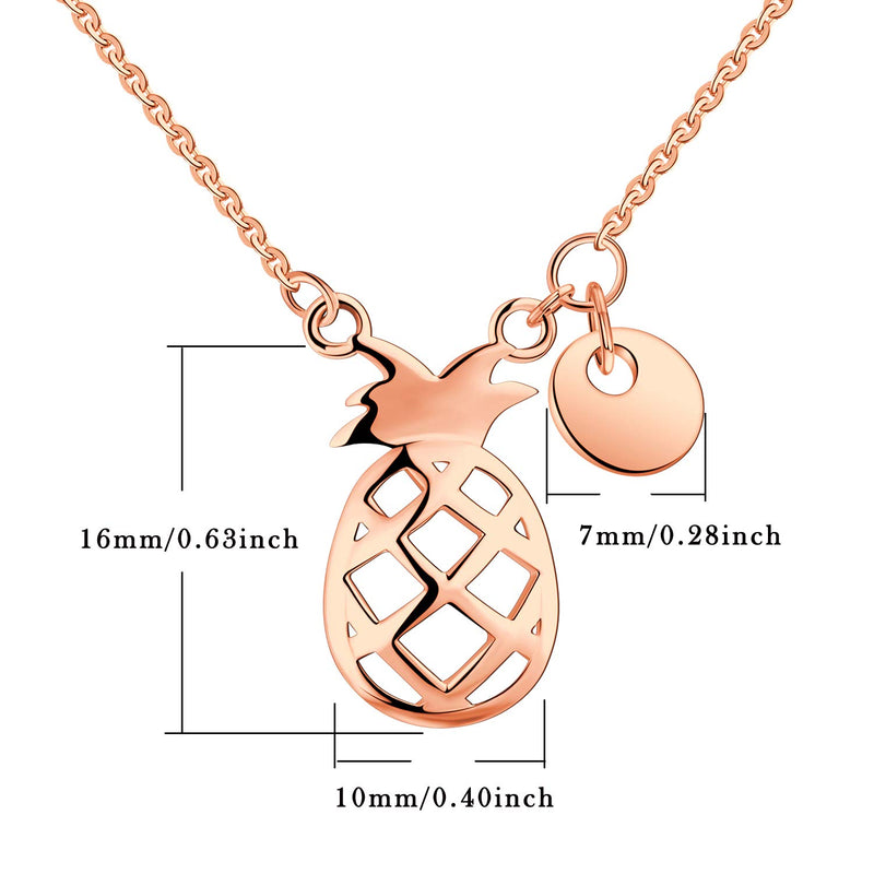 [Australia] - YL Silver Necklace 926 Sterling Silver Pineapple Necklace Dainty Fruits Jewelry for Women C:rose gold necklace 