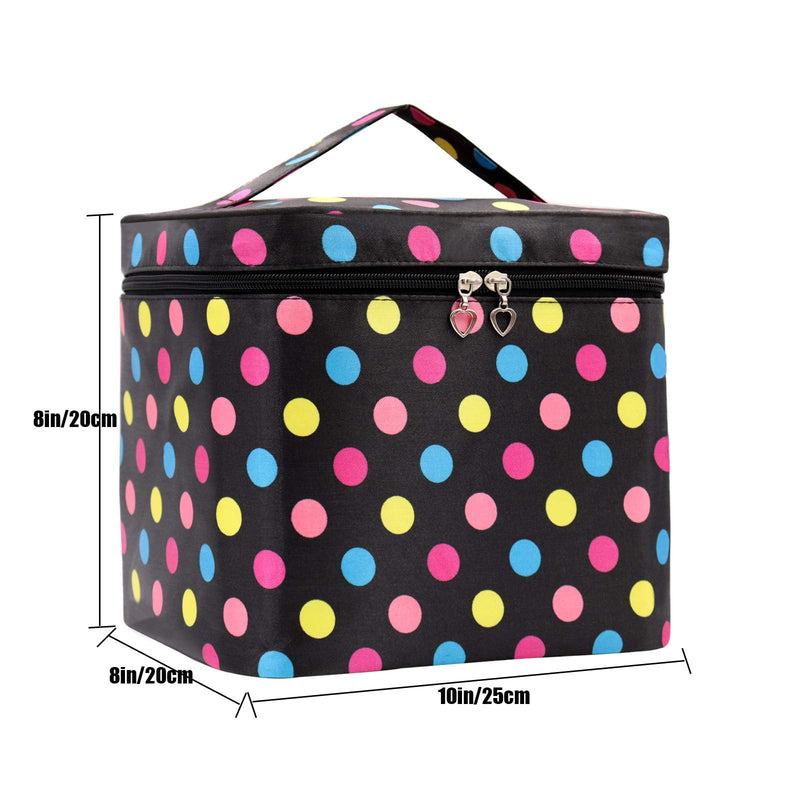 [Australia] - Large Make Up Bag,Make Up Case Large Travel Cosmetic Bags Makeup Bag with Brush Holder Multifunction Case Toiletry Bags with Handle for Women Girls 