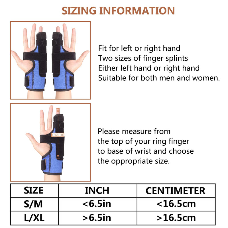 [Australia] - Scurnhau Pinky Finger Splint, Boxer Fracture Splint, Metacarpal Broken Splint, 4th and 5th Finger Support brace for Straightening, Dislocated, Arthritis and Mallet Finger, Fits Left or Right Hand S/M 