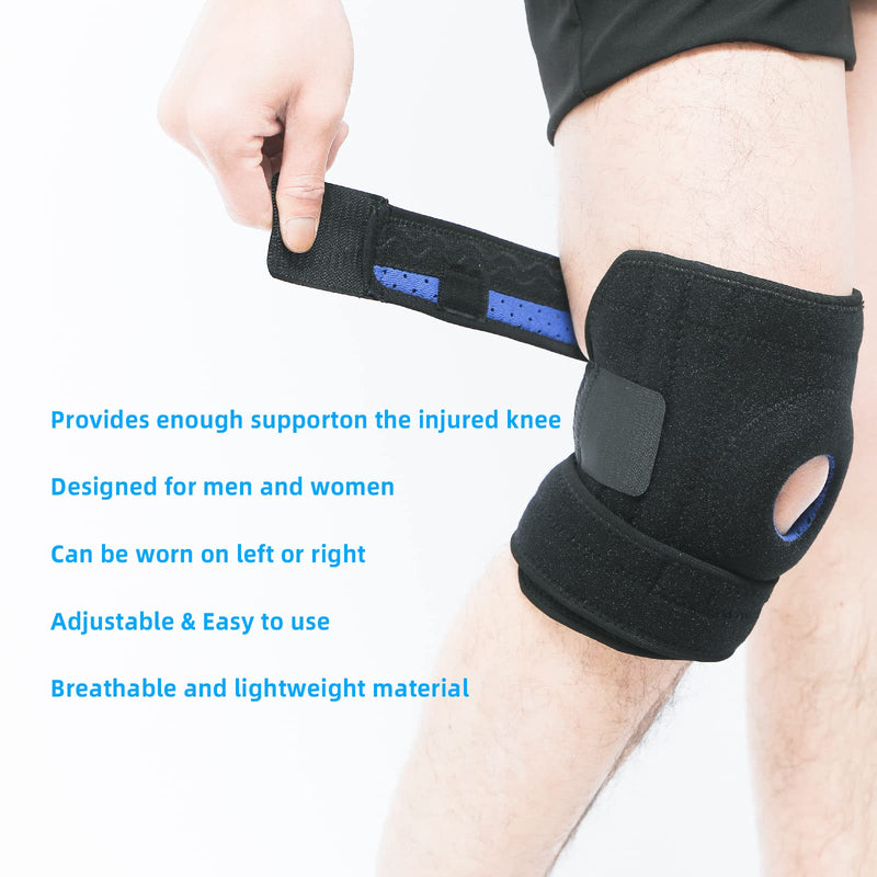 [Australia] - Solmyr Knee Brace Support with Side Stabilizers for Men and Women, Adjustable Knee Support for Knee Pain, Arthritis Pain, Tendonitis Pain, Meniscus Injuries, Injury Recovery 