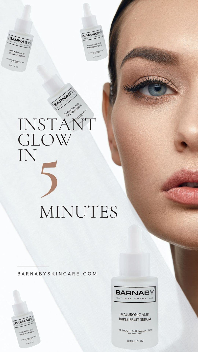 [Australia] - Hyaluronic Acid Triple Fruit Serum | Luxury Pure Hyaluronic Acid Face Serum with Vitamin B5, Anti-Aging, Prevent Wrinkles, Spots, Acne and Blemishes from Barnaby Skincare 