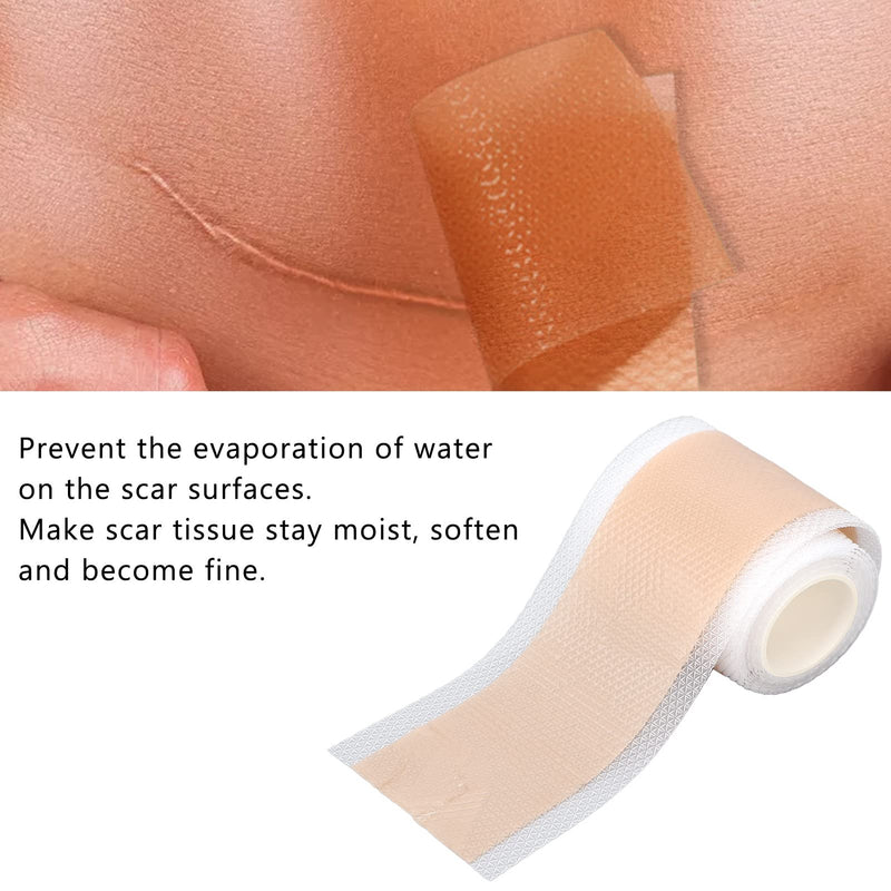 [Australia] - 59in Silicone Scar Sheets, Self Adhesion Reusable Scar Removal Gel Tape for C Section, Post Surgery, Burns, Acne 
