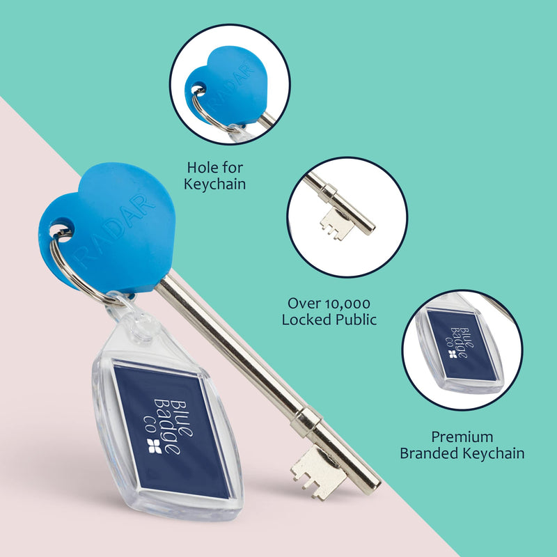 [Australia] - RADAR Blue Badge Co Genuine NKS RADAR Key for Disabled Toilets, Accessible Loos in the UK, Easy Turn Access Key, Ideal for Disabled Blue Badge Holders 