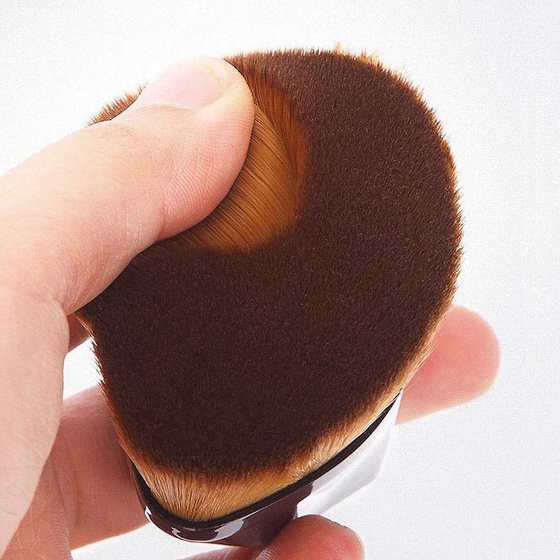 [Australia] - ANZINY Foundation Makeup Brush Petal-Shaped Foundation Brush Flat Top Face Blush Mixed Kabuki Brushes Multifunctional Makeup Brush For Cream Mixed Liquid or Flawless Powder Cosmetic Portable Gift Black 