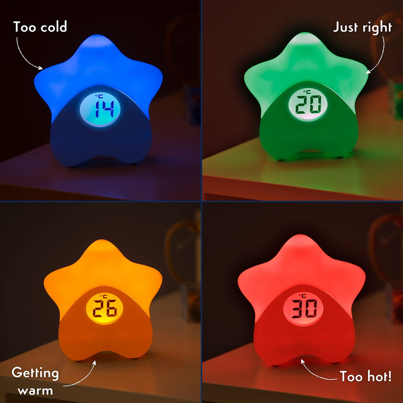 [Australia] - Purflo Starlight Colour Changing Baby Room Thermometer | USB Rechargeable Digital Temperature Monitor for Indoor & Nursery | One Of Your Baby Essentials 