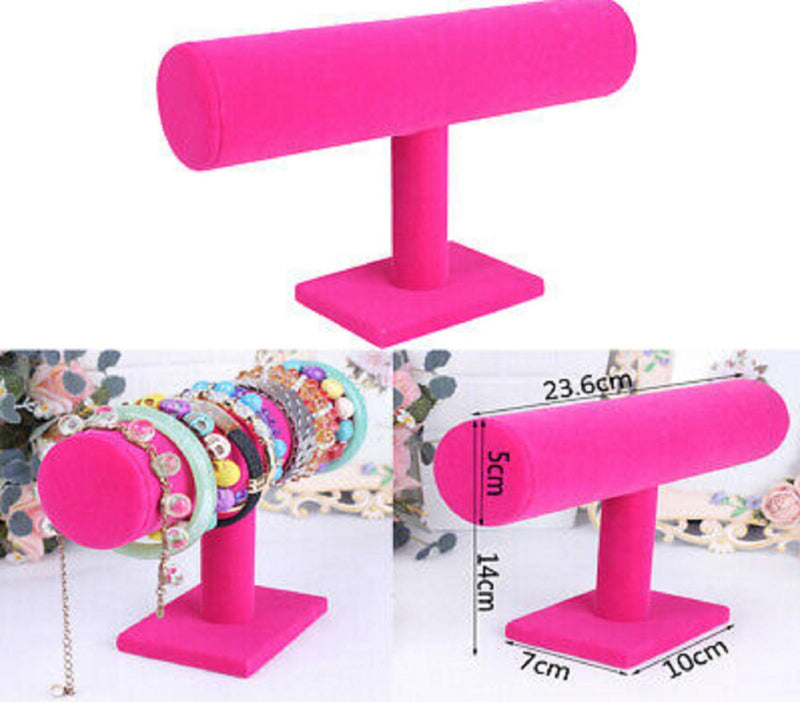 [Australia] - Hivory Single T-Bar Bracelet Holder for Jewlery ~ Bracelets, Watches, Bangles Holder ~ Jewelry Organizer Display Stand (Rose) Rose 