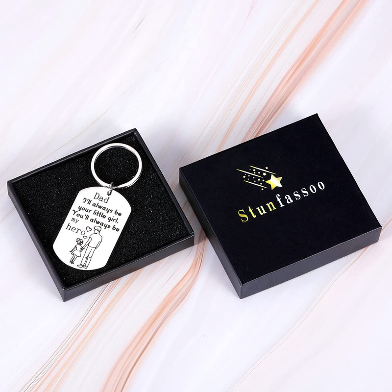 [Australia] - Father Daughter Gifts Daddy Keychain for Papa New Dads Stepdad Father in Law Mens Gifts Fathers Day Birthday Christmas Valentines Gifts for Dad from Daughters Kids Wife Keyring Presents Dad Gift Ideas 