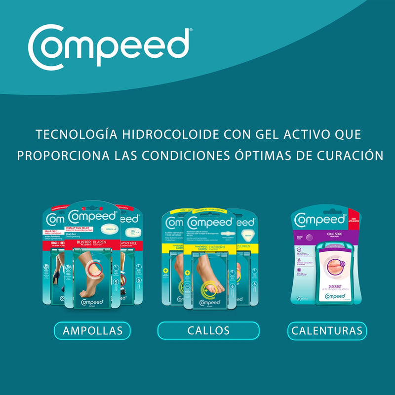 [Australia] - COMPEED Extreme Medium Ampoules with 20% Plus Pad, 5 Hydrocolloid Dressings - Foot Treatment, Cures Quickly, Dressing Size 1.5 x 2.5 inches 