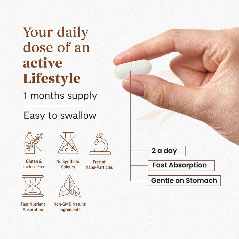 [Australia] - BioJoints- Bone & Joint Support Supplement-Enhance Mobility & Flexibility | Glucosamine & Chondroitin Complex, Hyaluronic Acid, Boswellia,Turmeric Powder, Vitamin D3 