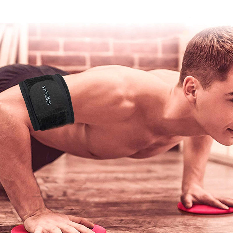 [Australia] - Tendonitis - Bicep ＆ Tricep Compression Sleeve/Wrap - Tricep Tendonitis, Bicep Tendonitis - Pain Relief for Bicep and Triceps Muscle Strains, Compression Arm Support (Black, 8.3" - 13.7" × W 2.97") 8.3\" - 13.7\"Ã— W2.97\" Black 
