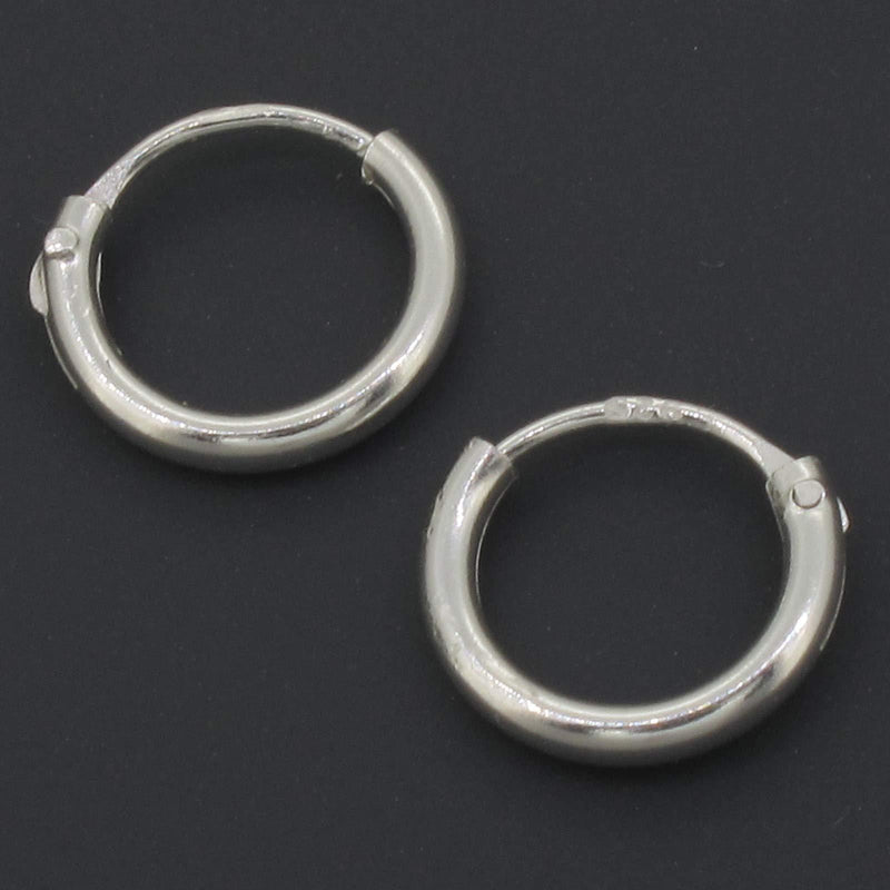 [Australia] - Touch Jewellery 925 Sterling Silver 8 mm Plain Micro Hoop Earrings Tiny 