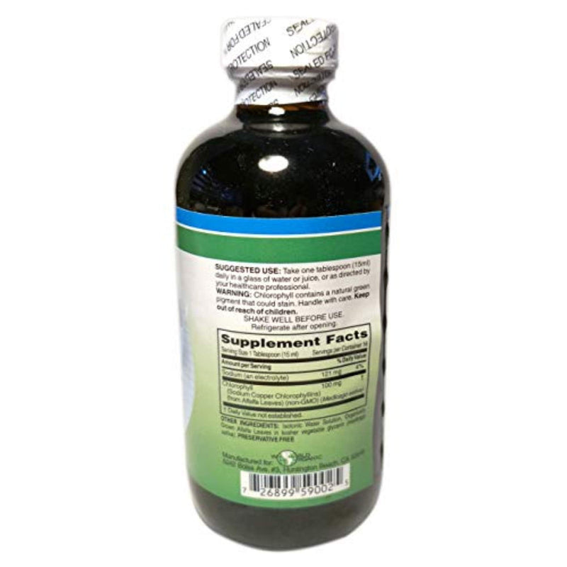 [Australia] - World Organic - Chlorophyll Liquid 100mg, 8 oz liquid 