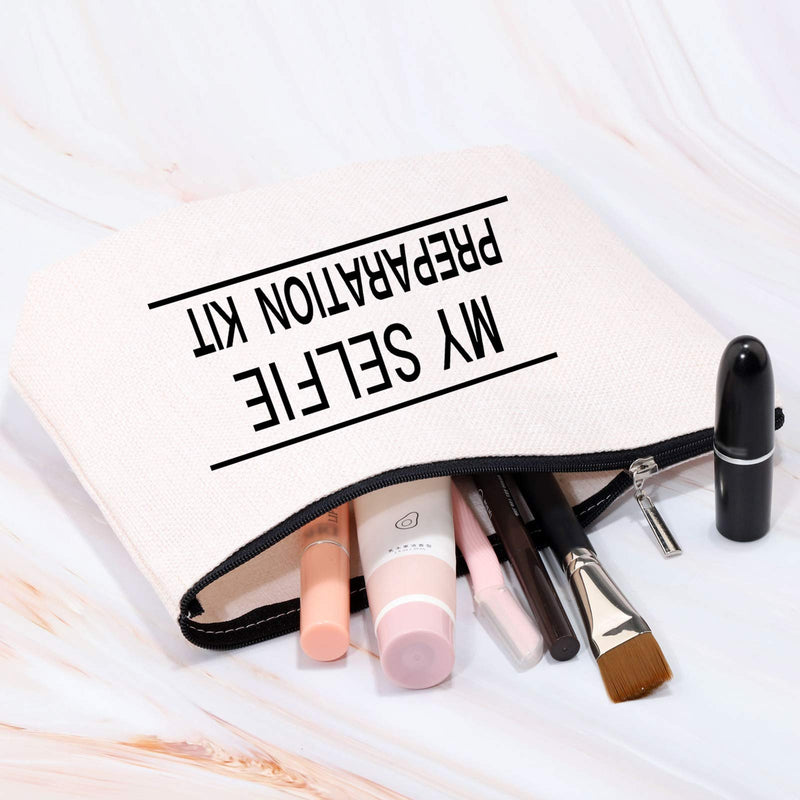 [Australia] - MBMSO My Selfie Preparation Kit Makeup Bag Funny Cosmetic Bag Novelty Gifts for Makeup Lovers (Makeup Bag) 