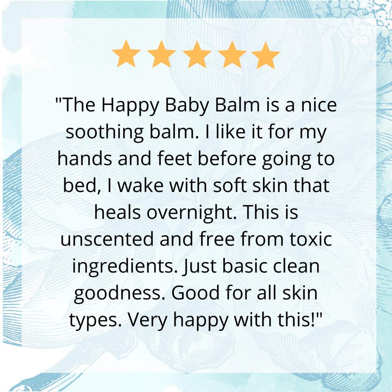[Australia] - Happy Baby Balm by Calm-A-Mama (4 oz.) - Organic Diaper Cream for Healing and Soothing Baby Rash, Cradle Cap, Eczema and More - Lanolin-Free - Rash Ointment USDA Organic Certified Happy Balm 