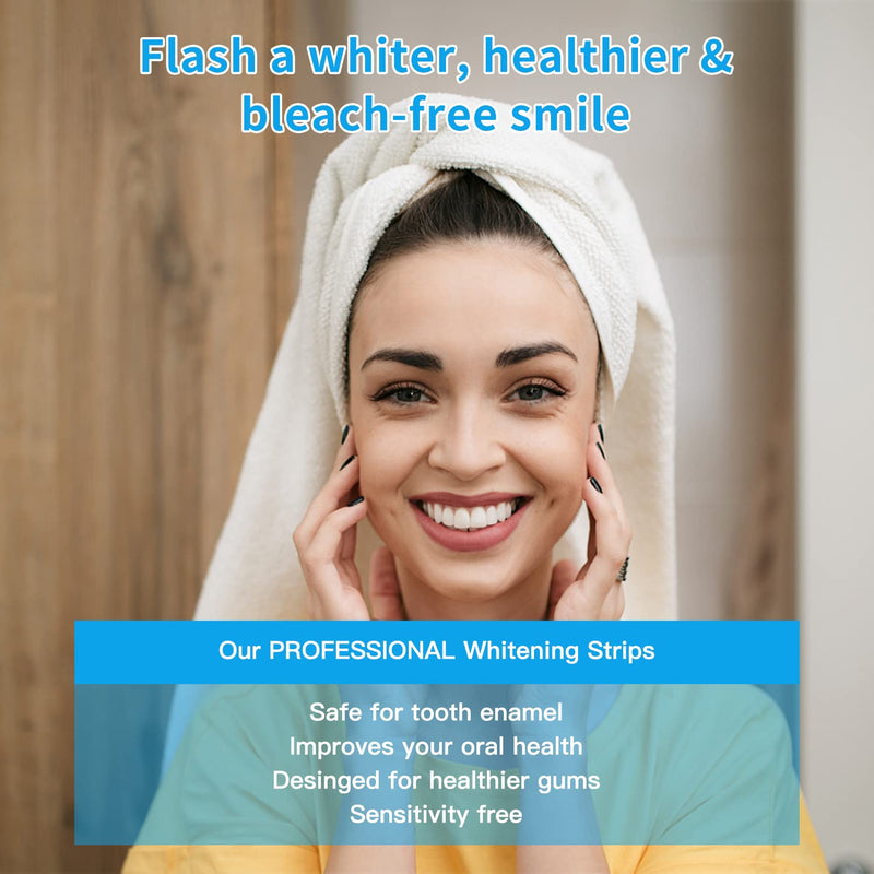 [Australia] - YOUMI Teeth Whitening Strips 14 Sets 28Pcs, Whitening Kits for Sensitive Teeth, Peroxide Free Whitening Strips, Reduced Sensitivity, Premium Teeth Whitening Strips for Removing Stain 