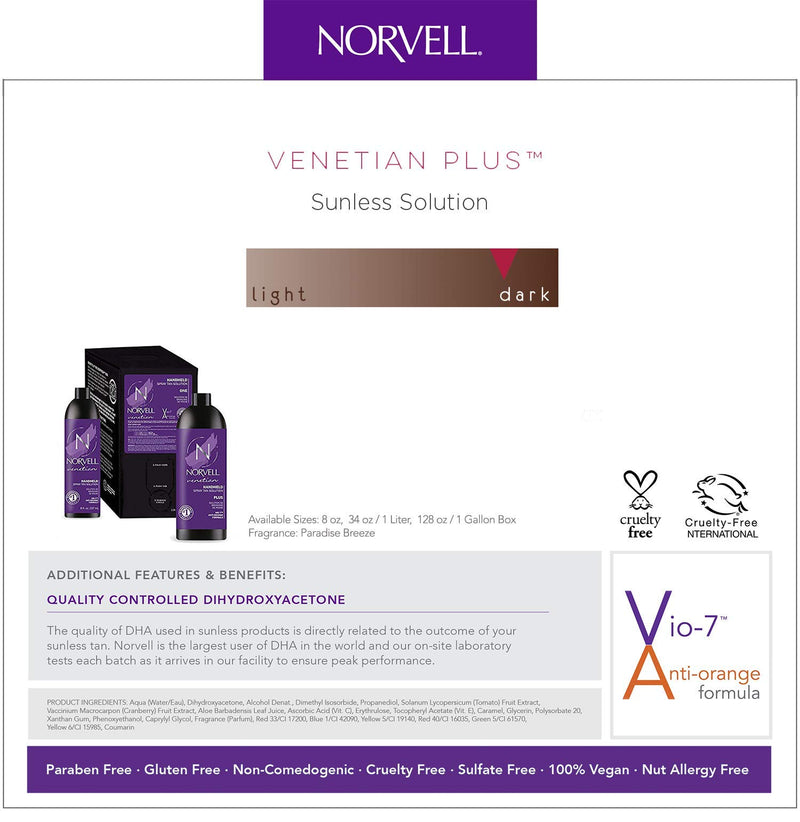 [Australia] - Norvell Premium Sunless Tanning Solution - Venetian Plus, 8 Fl Oz 8 Fl Oz (Pack of 1) 