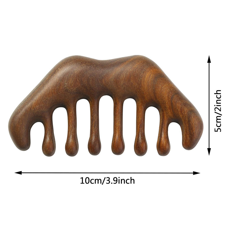 [Australia] - MIUPOO Wooden Wide Tooth Hair Massage Comb Scraping Scalp Comb,Multi Functional Handheld No Static Head Massage Tool,Meridians Massager for Head Caring Relaxation 