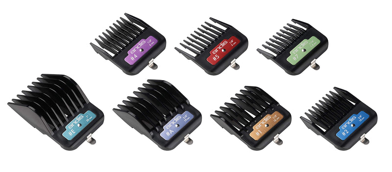 [Australia] - Andis 7Piece Premium Clip Animal Comb Set for #10 Blade, Multi Colored, 33655 