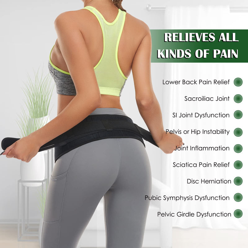 [Australia] - Sacroiliac SI Hip Belt for Women Men SI Joint Hip Belt - Lower Back Support Brace - Hip Braces for Hip Pain - Pelvic Support Belt - Adjustable Sciatica Pelvis Lumbar Pain Relief Trochanter Brace,REGULAR (Hip Size 30"-45") REGULAR (Hip Size 30-45 inch) 