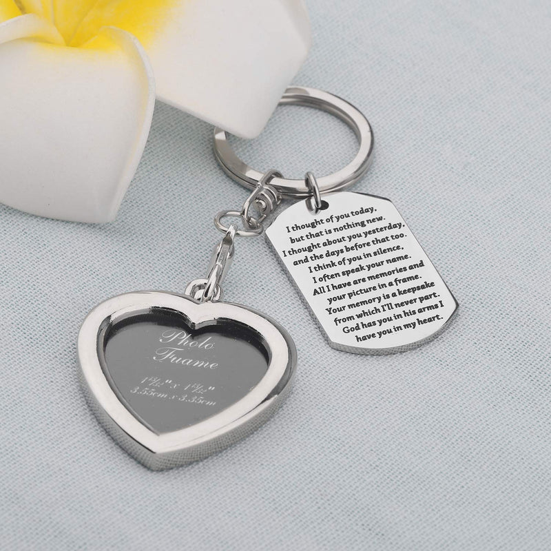 [Australia] - PLITI Sympathy Gift I Thought of You Today But That is Nothing New Sympathy Keychain God Has You in His Arms I Have You in My Heart Memorial Gifts for Loss of Loved One 