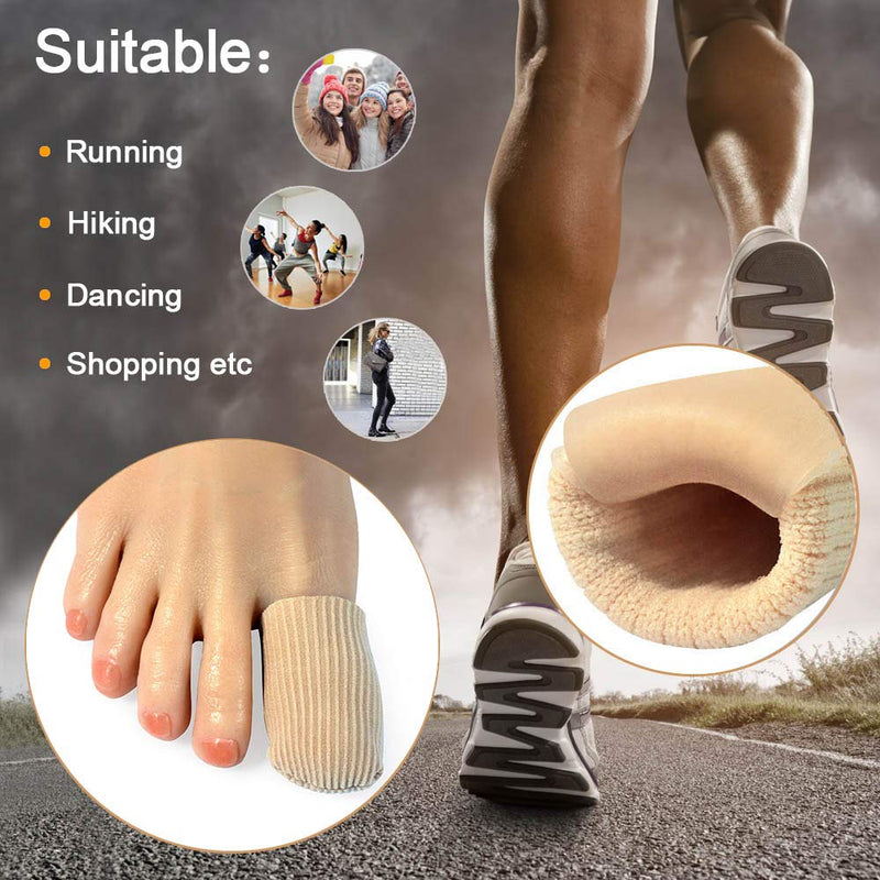 [Australia] - Gel Toe Caps,4 Pcs/Pack for Big Toes, Toe Covers,Toe Protectors,Toe Sleeves,for Corns Remover, Callus Cushion, Bunion Treatment (Brown) Brown 