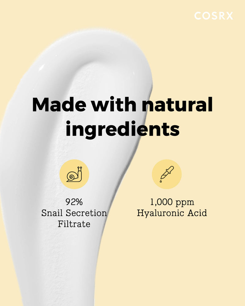 [Australia] - COSRX Advanced Snail 92 All in One Repair Cream 3.52 oz / 100g | Snail Secretion Filtrate 92% for Moisturizing | Korean Skin Care 