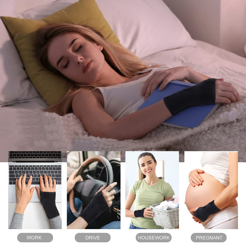 [Australia] - Carpal Tunnel Wrist Brace Night Support for Women Men Left Right Hand Ulnar Wrist Pain Nerve Brace Hand Braces Wrist Support(Right hand,Pack of 1) 