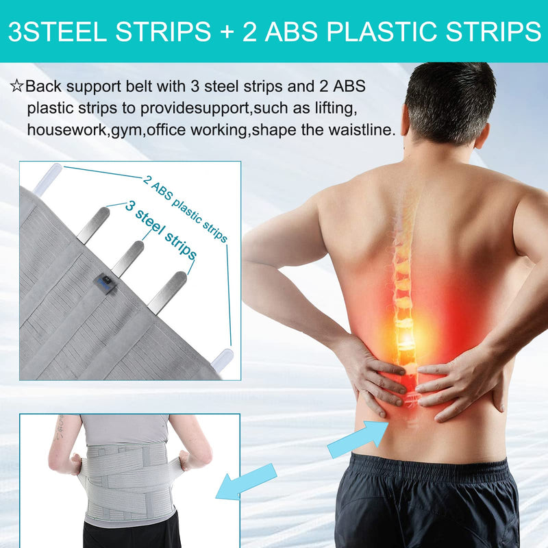[Australia] - TANDCF Back Support,Entire Back Brace , Lumbar Support Belt for Women & Men, Adjustable Waist Trainer Belt for entire Back Pain Relief, Keeps Your Spine Straight and Safe(XL) X-Large (Pack of 1) 