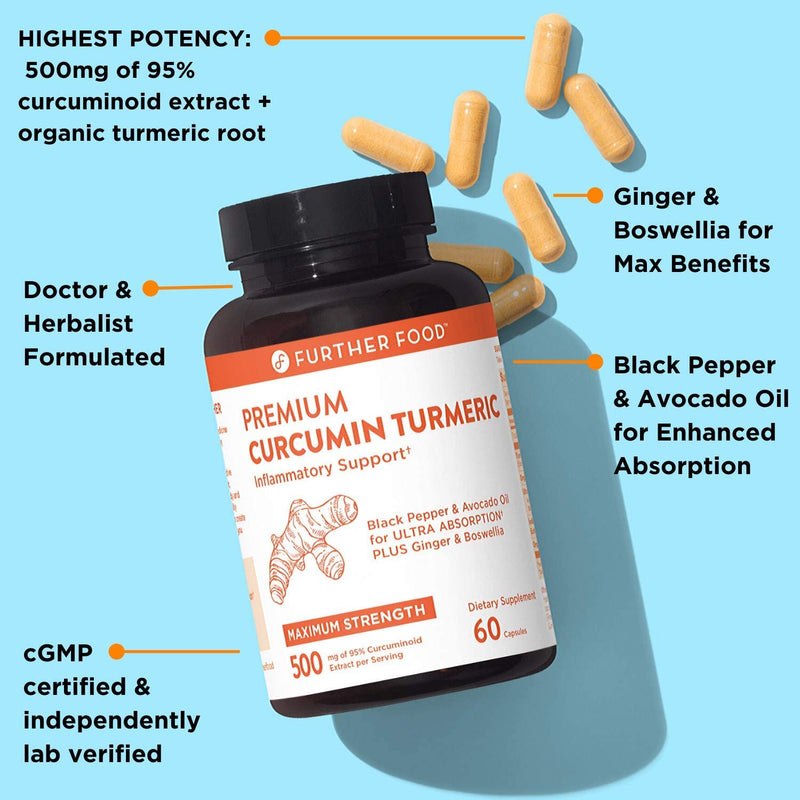 [Australia] - Premium Curcumin Turmeric Anti-Inflammatory Capsule - 30x More Powerful Than Ordinary Turmeric - 500mg Premium High Potency 95% Curcumin Supplement. Immune & Joint Support (2-Month Supply) 
