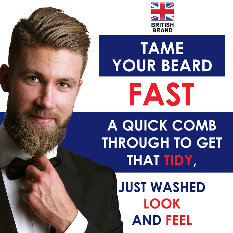 [Australia] - Beard Comb - Gentlemans Face Care Club Vegan Friendly Handmade Wooden Comb - Handy Pocket Size For Snag Free Moustache And Beard Care With FREE Storage Bag + Can Be Used With Beard Oil Or Wax 