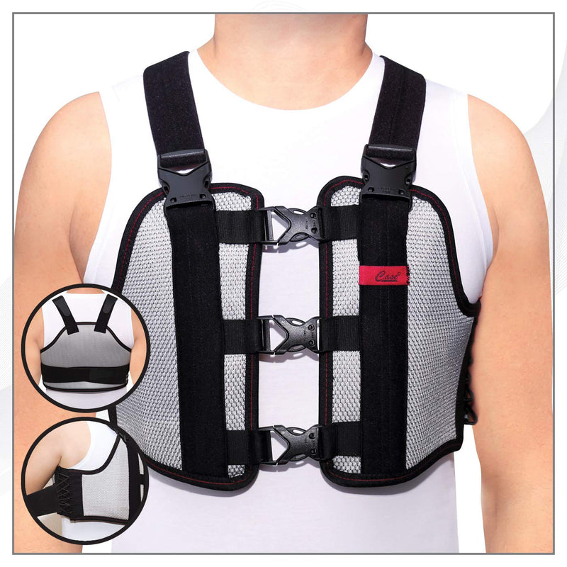 [Australia] - ORTONYX Sternum and Thorax Support Chest Brace / ACHB5255-L Large (Pack of 1) Black/Gray 