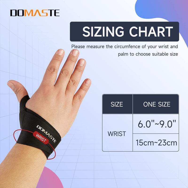 [Australia] - Domaste Ultra Thin Wrist Brace - Soft, Breathable and Skin Friendly Carpal Tunnel , Wrist Splint to Sprains, Tendinosis, Tenosynovitis (Left+Right, Black) Left+Right 