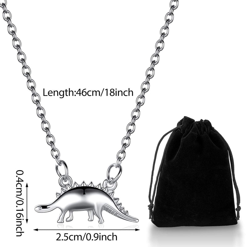 [Australia] - Christmas Dinosaur Jewelry Set, 3 Pieces Dinosaur Pendant Necklace and 3 Pairs Dinosaur Earrings 