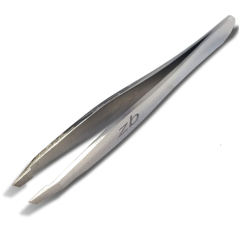 [Australia] - Zizzili Basics Elite Series Slant Tweezers - Surgical Grade Stainless Steel for Professionals (Mirror Polish) Mirror Polish 
