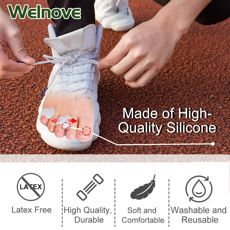 [Australia] - Welnove Gel Toe Separator, Pinky Toe Spacers, Little Toe Cushions for Preventing Rubbing & Relieve Pressure (Pack of 12) 
