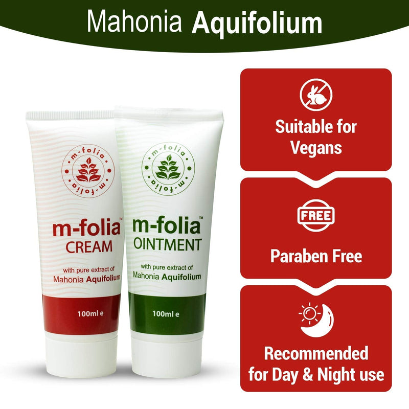 [Australia] - M-FOLIA Night & Day Pack. A dual pack of M-Folia Ointment and Cream both formulated to help alleviate the symptoms of Mild to Moderate Psoriasis and Eczema. No Parabens, Corticosteroids or Pharmaceutical Drugs 
