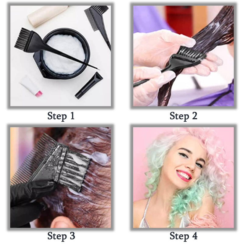 [Australia] - NEPAK 24 Pcs Hair Dye Coloring Kit, Hair Tinting Bowl, Dye Brush, Ear Cover, Gloves for Hair Tint Dying Coloring Applicator 