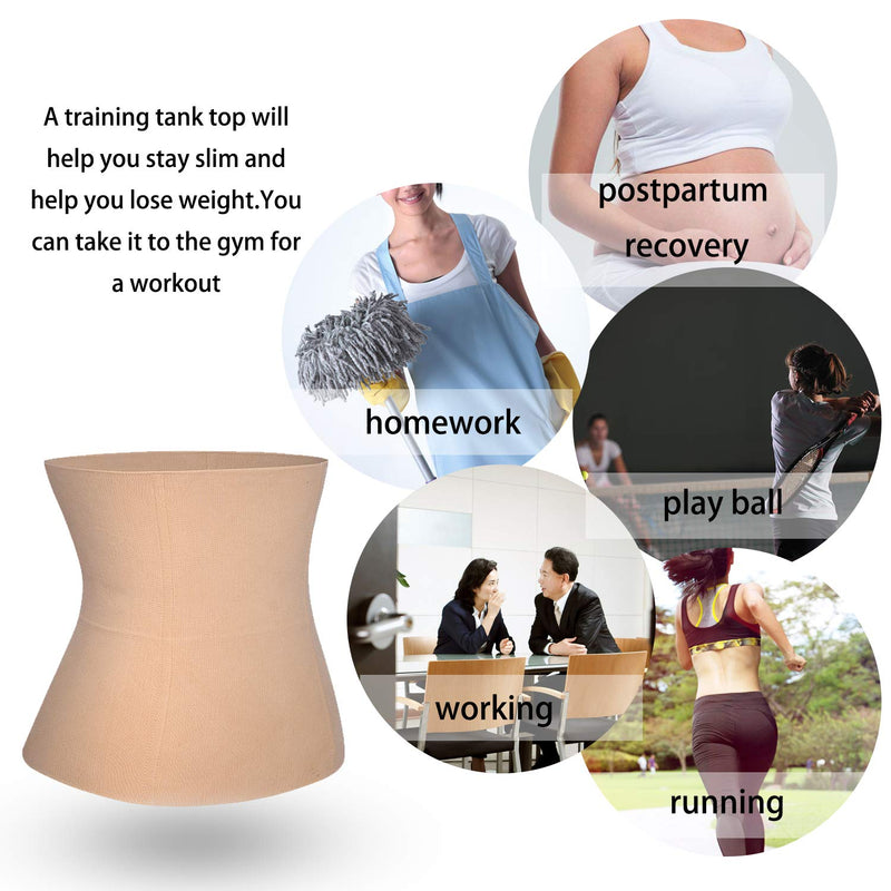 [Australia] - Gotoly Waist Trainer for Women Seamless Postpartum Recovery Belt Shapewear Tummy Control Weight Loss Body Shaper Beige S 