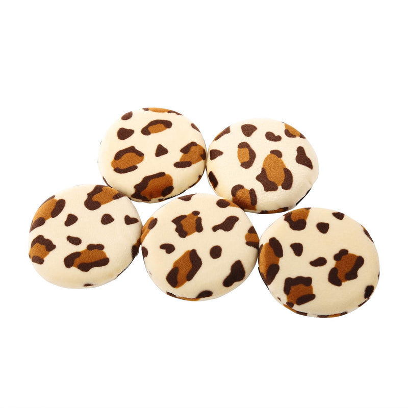 [Australia] - Leopard print Sponge 10 Pcs Makeup Puff Powder Smooth Puff The Most Suitable Gift (8018MM) 80*18MM 