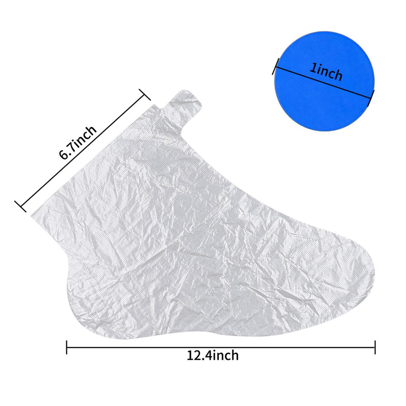 [Australia] - Bettli Paraffin Bath Liners Clear Plastic Disposable Booties Feet Covers Bags Plastic Socks Liners for Hot Spa Wax Treatment Pack of 200 
