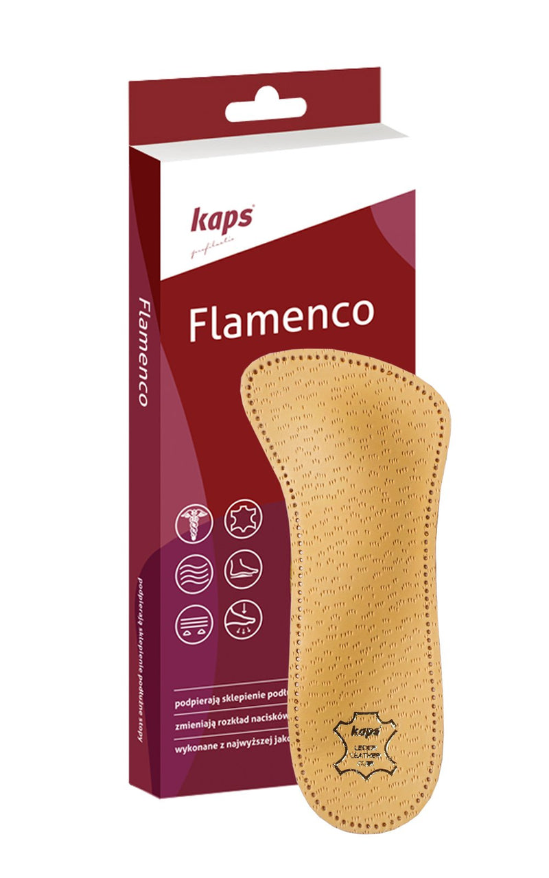 [Australia] - Orthotic 3/4 leather insoles with longitudinal and transverse arch support, Kaps Flamenco, all sizes 38 EUR / 5 UK / Women 