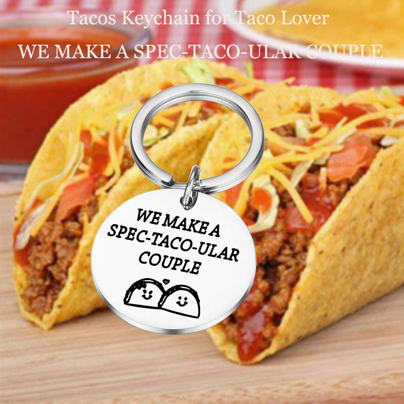 [Australia] - Lywjyb Birdgot Tacos Keychain Taco Lover Gift Tacos Couple Gifts Taco Foodie Gifts Mexican Food Gifts Couple Gift for Sweet Lover for Her SPEC-TACO-ULAR COUPLE 