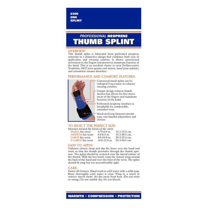 [Australia] - OTC Thumb Splint Immobilizer, Neoprene, Medium 