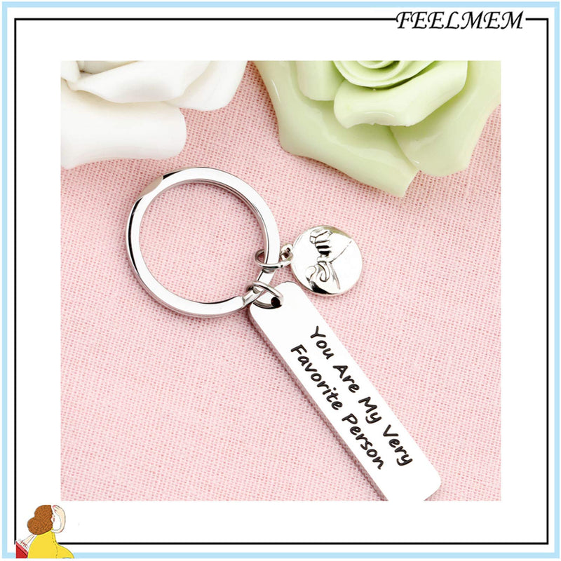 [Australia] - FEELMEM Friendship Jewelry You are My Very Favorite Person Keychain Valentine's Day Gift Lover Gift Bestie Gift You Are-ky 