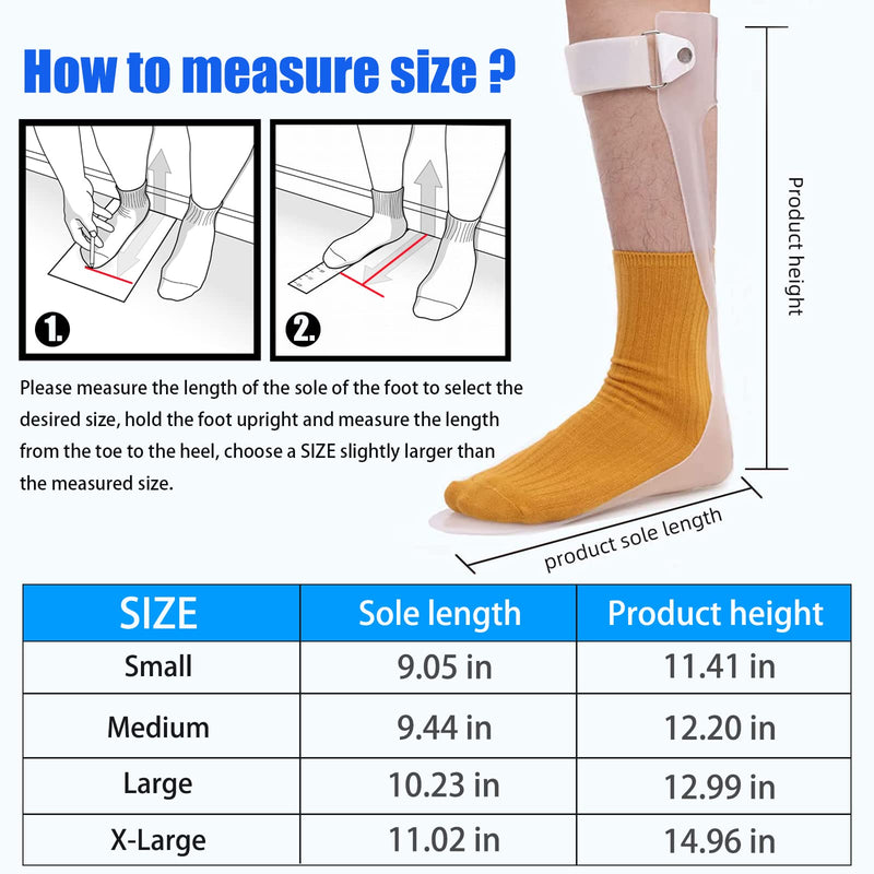 [Australia] - AFO Foot Drop Brace Ankle Foot Orthosis Medical Afo Walking with Shoes for Stroke Hemiplegia Men & Women Left / Right Foot (Large-Right) Large-Right 