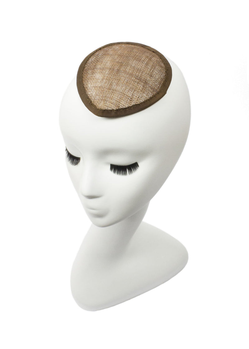 [Australia] - Humboldt Haberdashery Sinamay Teardrop Fascinator Hat Base for Millinery 5 1/2" x 4" Brown 