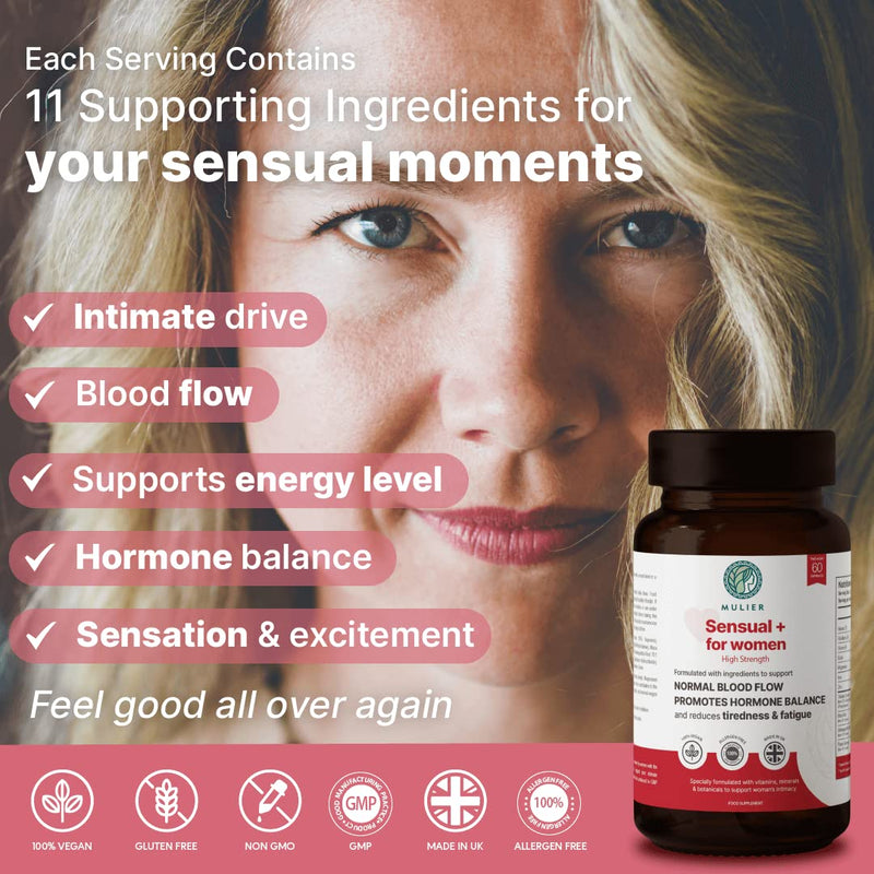 [Australia] - Libido Booster for Women | High Strength | Containing 11 Active Ingredients - Tribulus, Maca Root and Ashwagandha | Allergen Free | Vegan | 1 Month Supply 