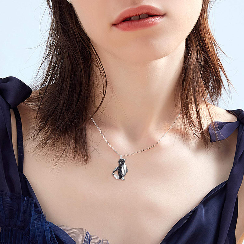 [Australia] - YAFEINI Penguin Gifts Sterling Silver Penguin Necklace Penguin Pendant Jewelry for Women Girls Gifts 