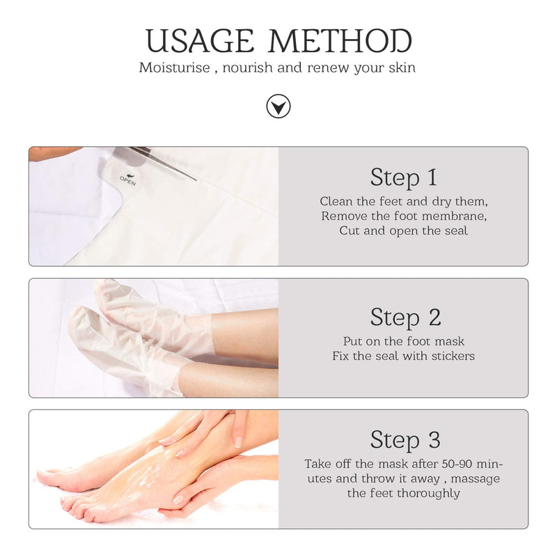 [Australia] - Foot Mask 5 Pack, Foot Peel Mask Callus Remover, Exfoliating Peeling Calluses Dead Skin, Callus Remover Foot Mask, Baby Soft Smooth Touch Feet-Men Women Exfoliating Foot Mask (Lavender) 2 Count (Pack of 5) 